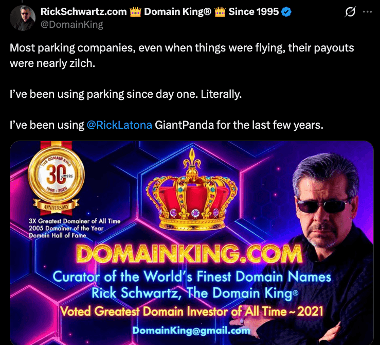 Rick Schwartz, The Domain King — Voted Greatest Domain Investor of All Time